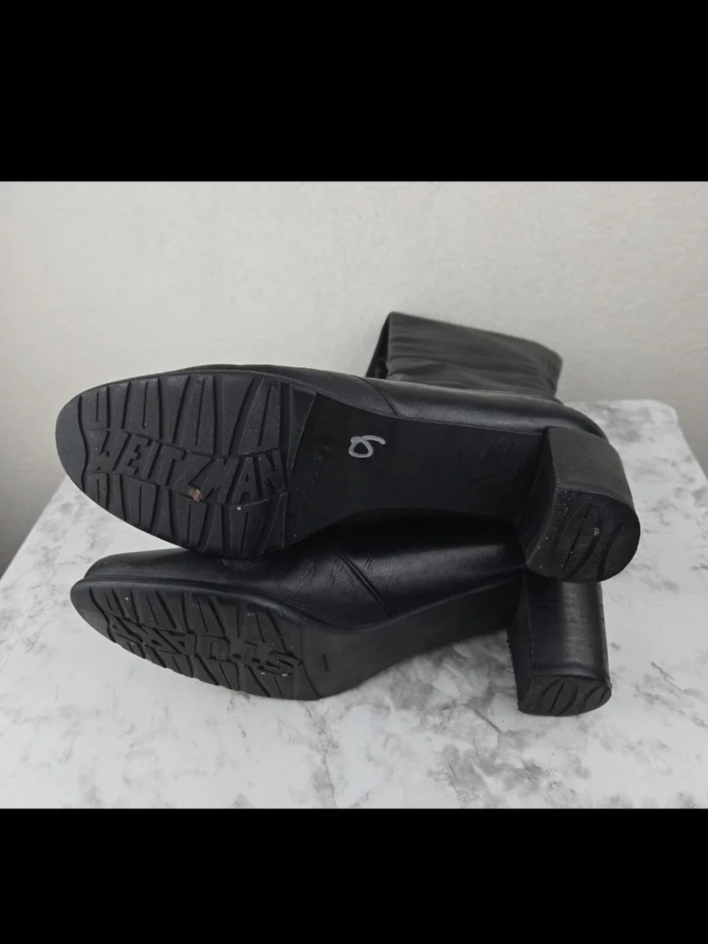 Stuart Weitzman Black Leather Boots